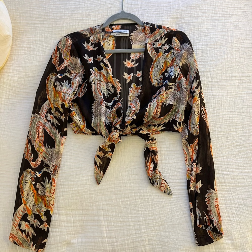 Urban Outfitters Tie Front Crop Top